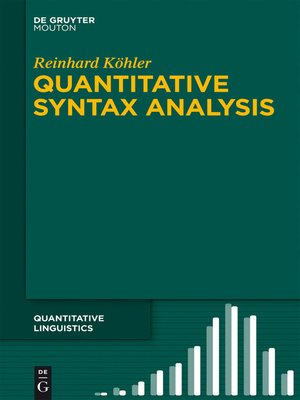cover image of Quantitative Syntax Analysis